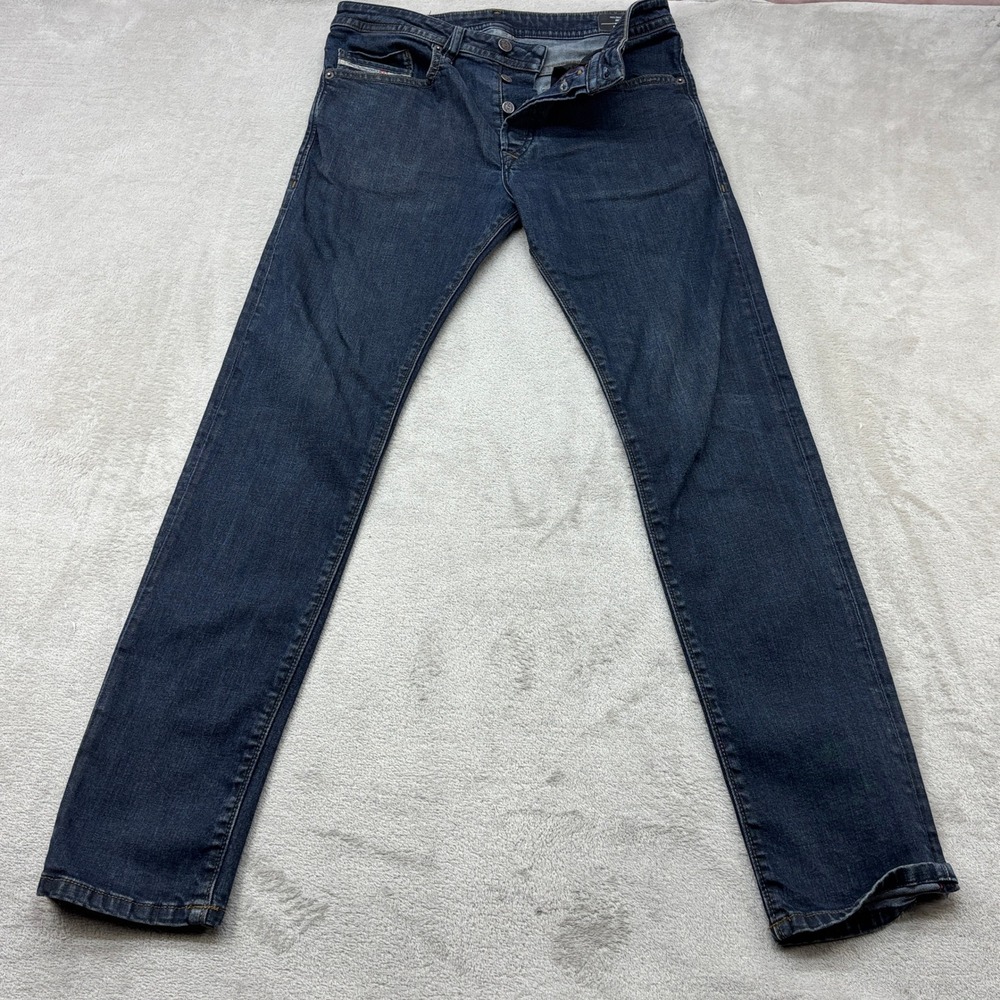 Diesel Buster Jeans Men 30x32 Dark Blue Tapered Stretch Denim Preppy RM040